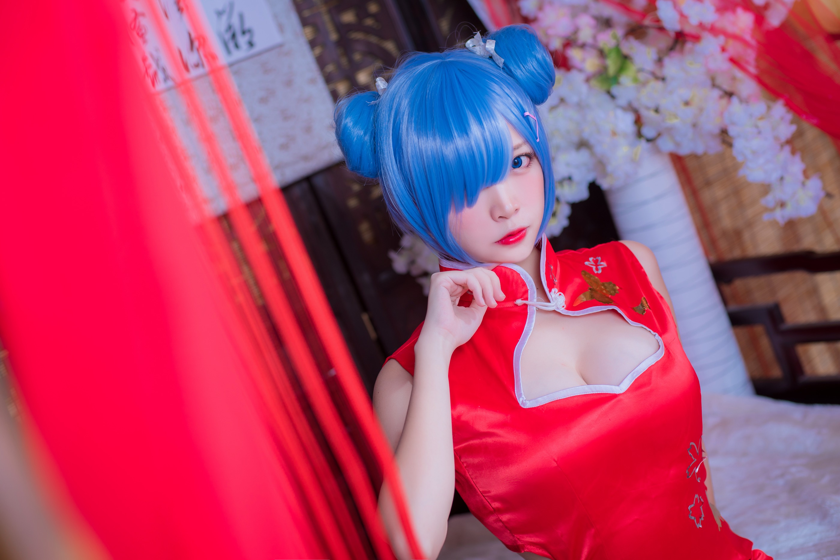 图片[1]-二佐Nisa – NO.038 二佐 蕾姆2号本 蕾姆旗袍 [30P]-XikXak